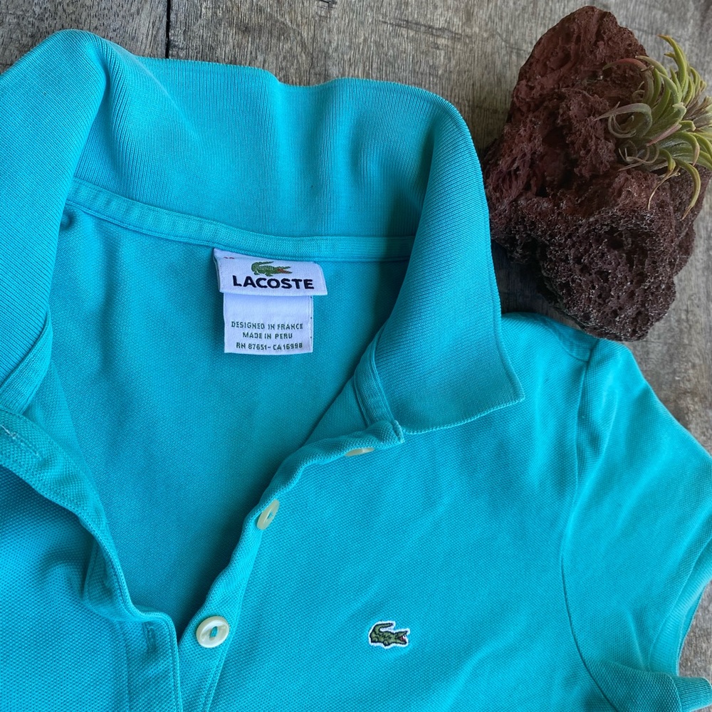 Lacoste Button Down Shirt sz 38 Green🧜🏼‍♀️